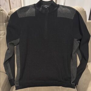 Men's Black and Gray Sweater
